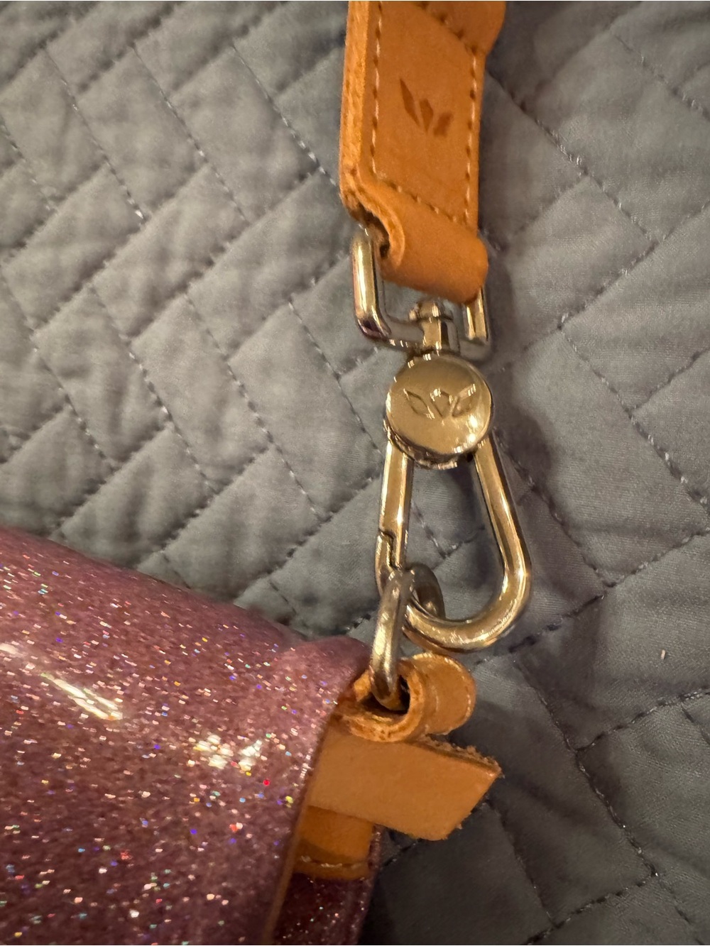 NWT Consuela Lyndz Uptown Crossbody Bag - Purple Glitter - Picture 5 of 9